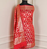 Silk Red Unstitched Suit